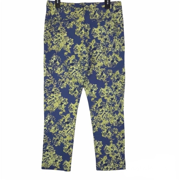Soft Surroundings Elisabetta Floral Print Gold Detail Pants Style 2CE11 - Picture 4 of 11